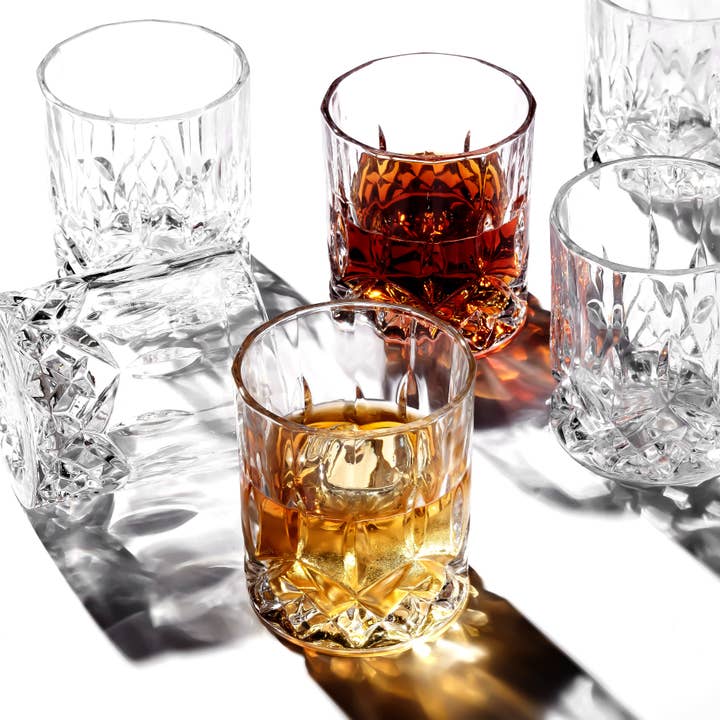 Lemonsoda Crystal Cut Old Fashioned Whiskey Glasses 10oz (1pc) by Lemonsoda