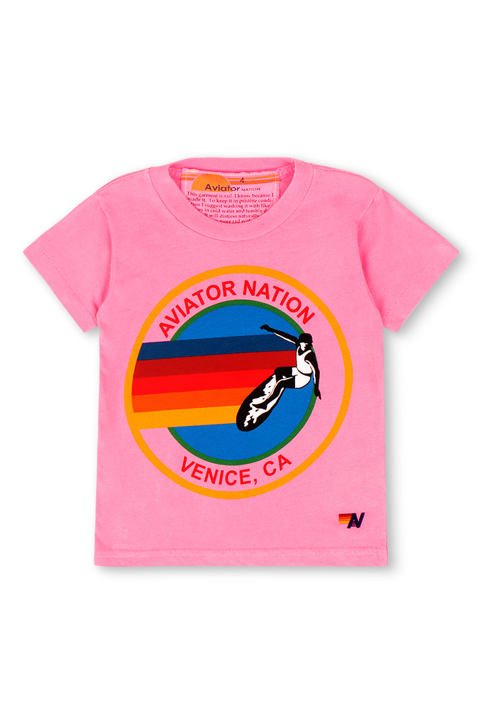Aviator Nation Kids Tee - Aviator Nation Neon Pink