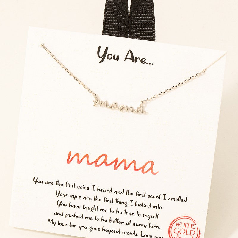 GOLDEN You Are Mama - Gold Dipped Mama Pendant Necklace by GOLDEN