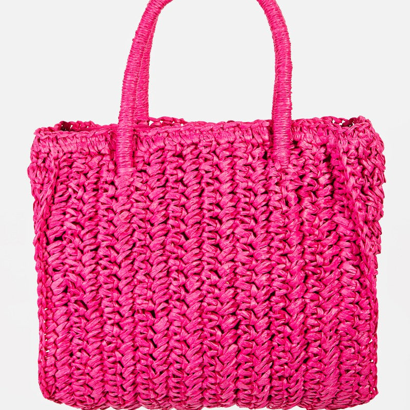 GOLDEN Raffia Braided Square Handbag by GOLDEN