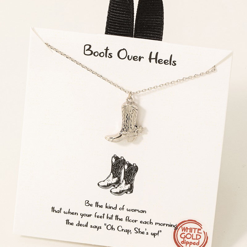 GOLDEN Roux Gold Dipped Western Cowboy Boots Pendant Necklace by GOLDEN