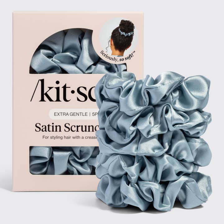 Kitsch Satin Sleep Scrunchies 5pc Set by Kitsch