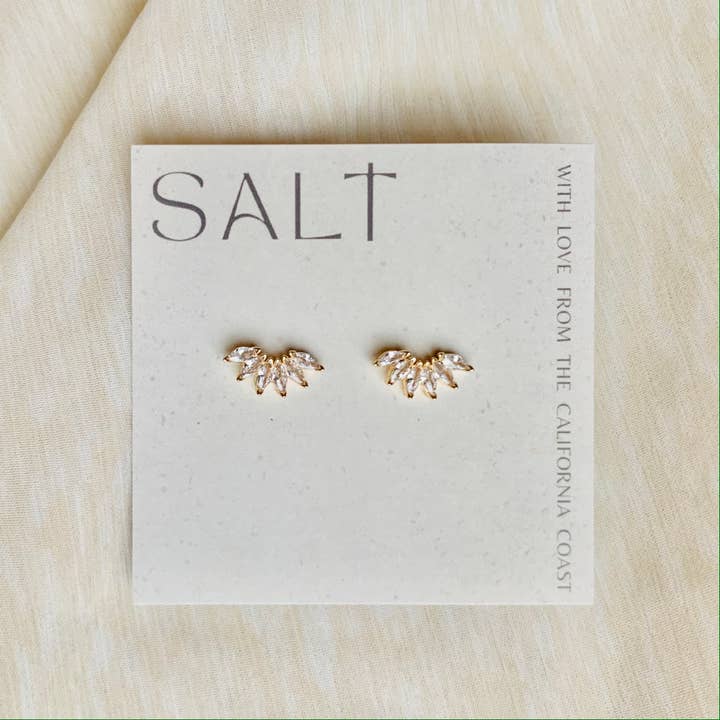 SALT by Sarah Curtis Fan Girl | Crystal Stud Earrings