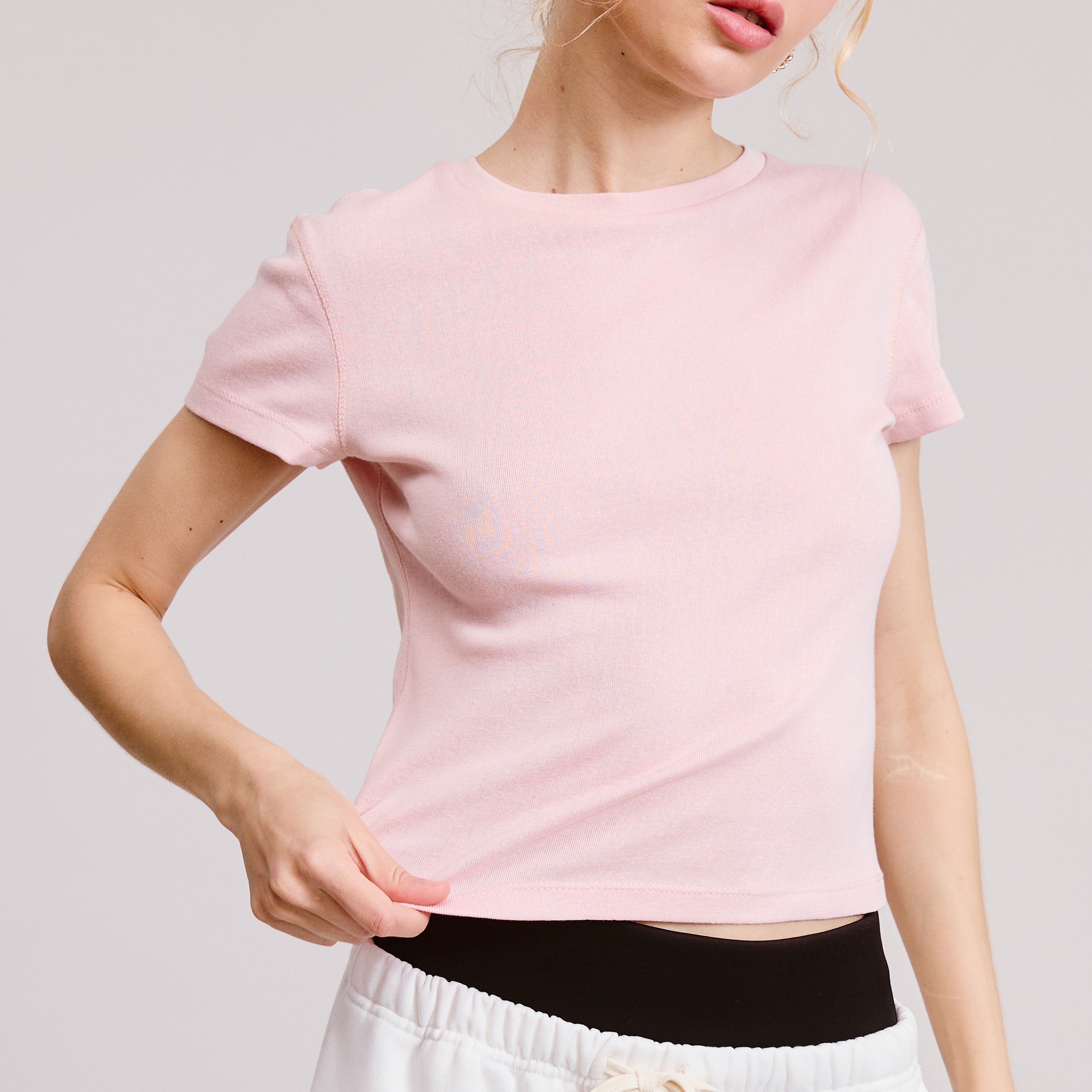 SJG Sara Solid Tee baby Pink