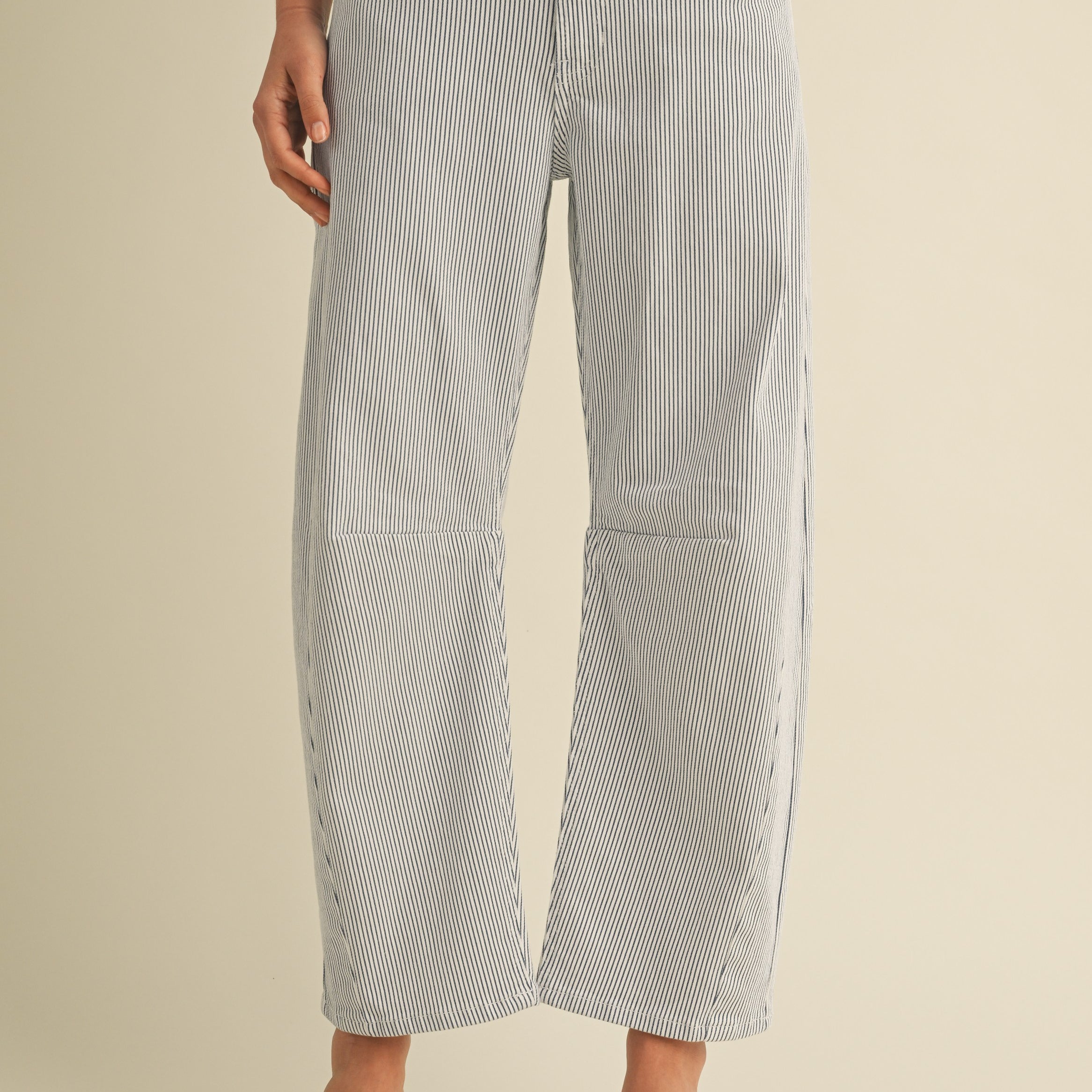 GOLDEN Janie Barrel Jean Blue Stripe