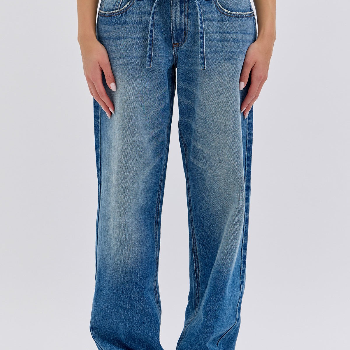 GOLDEN Naphele Low Baggy Jean With Self Belt