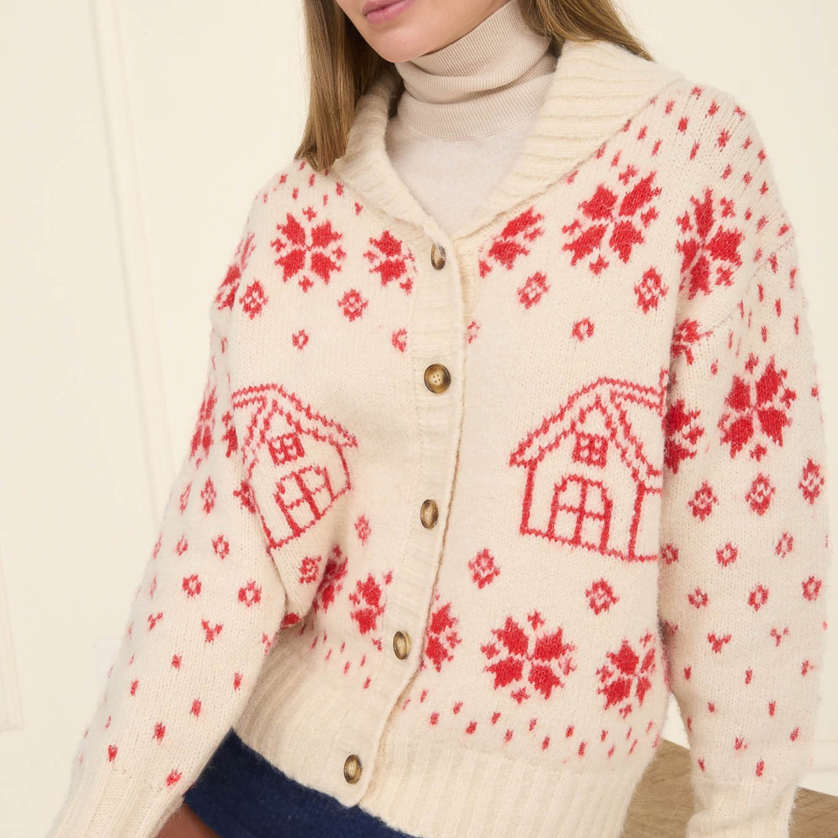 Moon River Button Up Knit Sweater Cardigan by Moon River