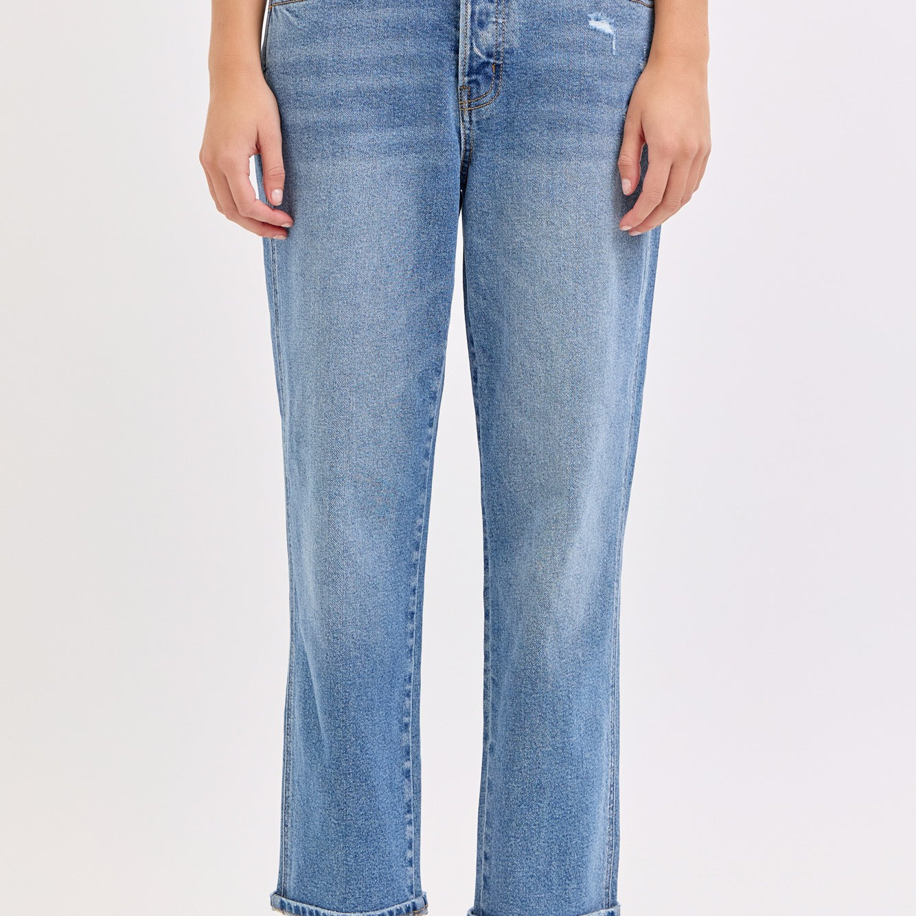 GOLDEN Muriel Boyfriend Crop With 3/4in Mini Single Cuffed