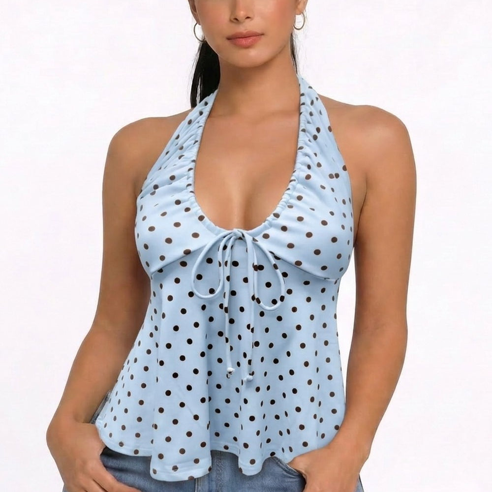 GOLDEN Faraday Polka Dot Halter Top