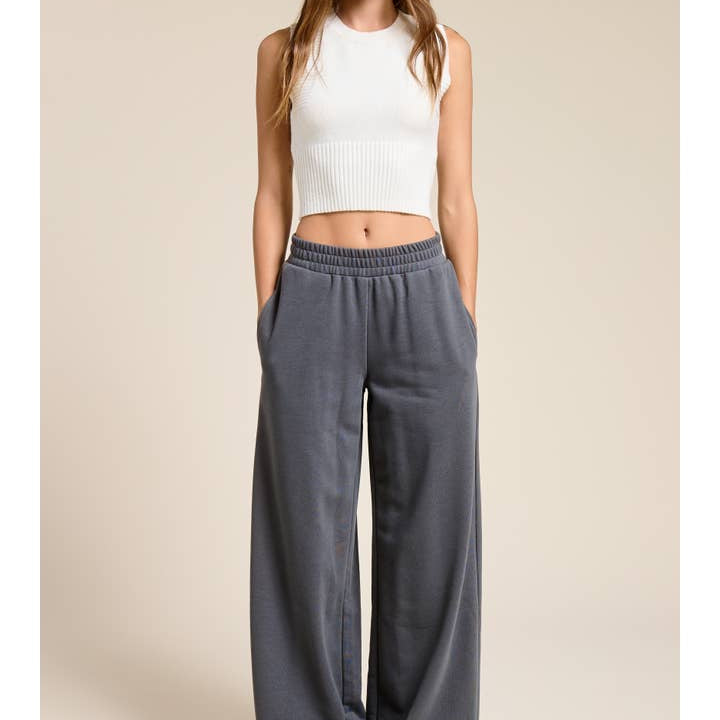 Mimosa Wide Leg Cotton Jogger Sweatpants