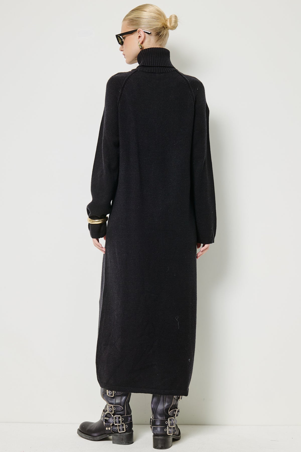YAZ. Ydalia Turtleneck Tunic Sweater Dress With Slit by YAZ.
