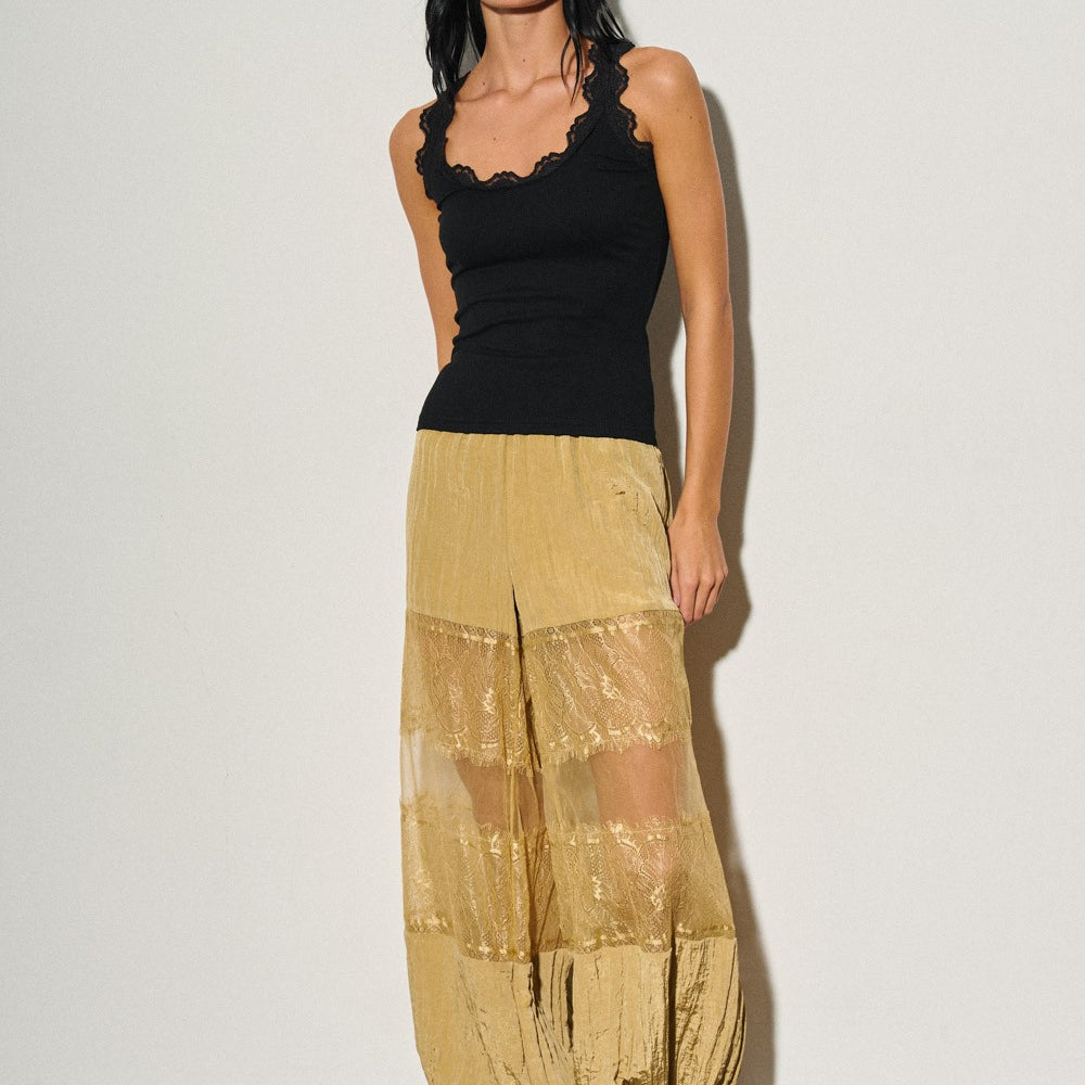 YAZ. Shalom Balloon Pant w/ Lace Detail