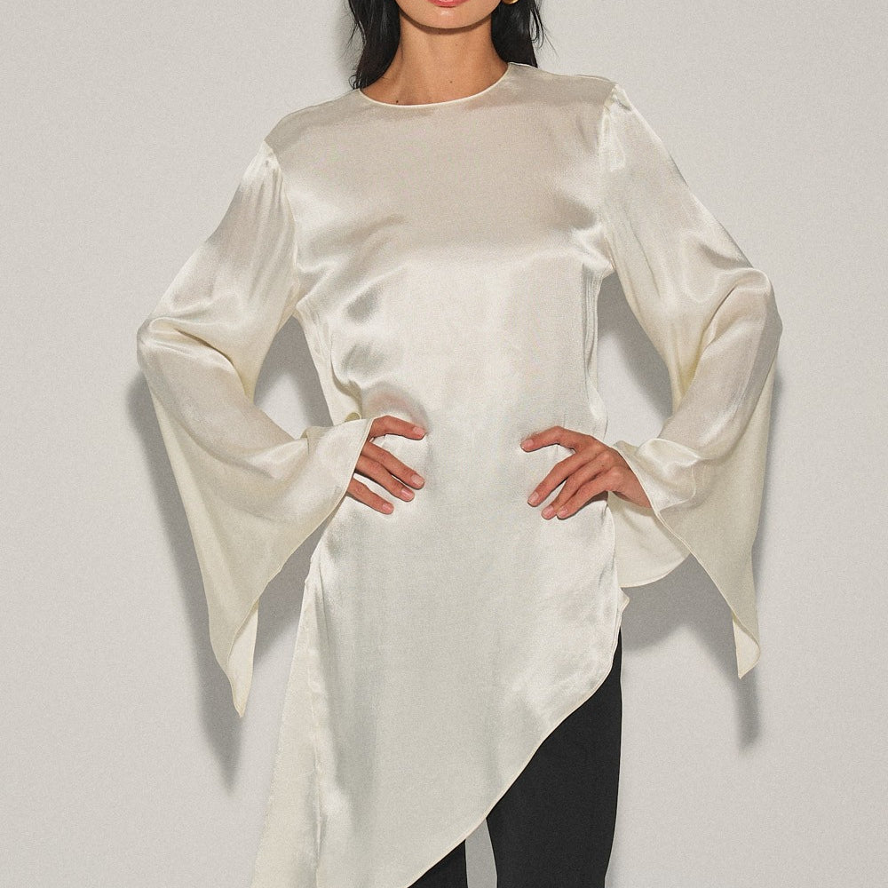 YAZ. Annie Satin Asymmetric Top