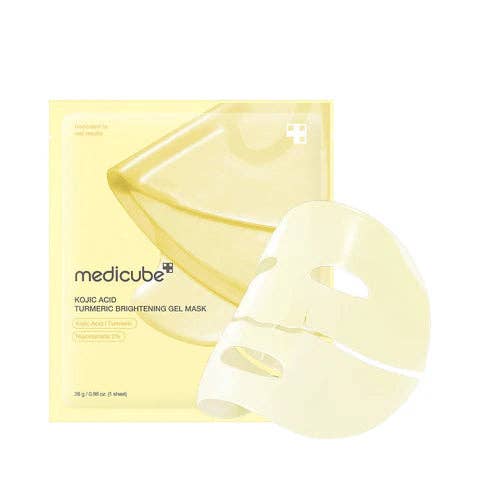 Glowiss Medicube Kojic Acid Turmeric Brightening Gold Jelly Gel Mask 1 Sheet