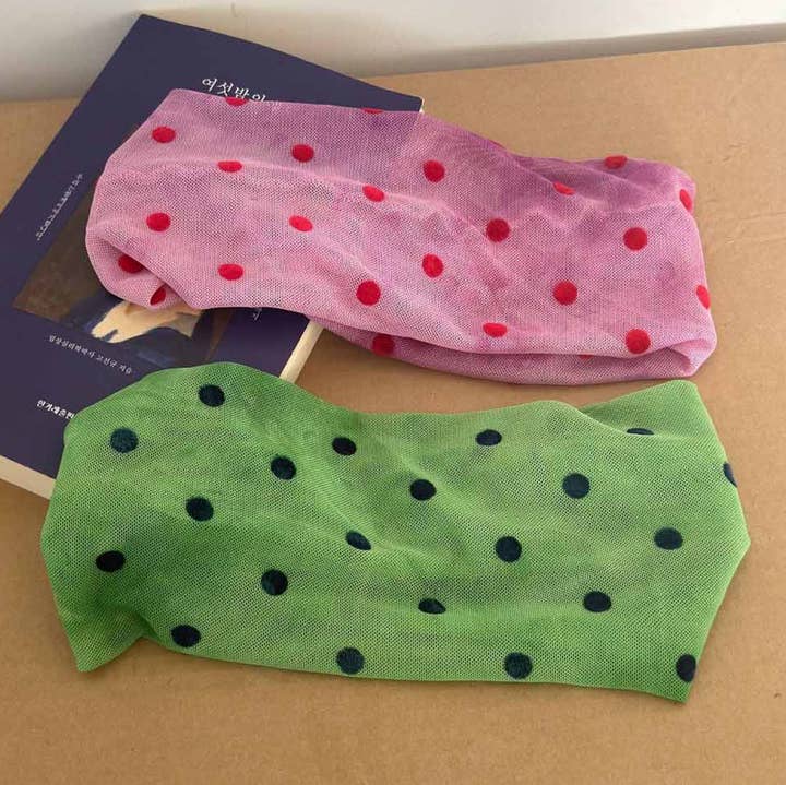Dipped Shop Fashion Polka Dot Breatheable No Slip Headband by Dipped Shop