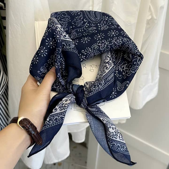 Dipped Shop Retro Cashew Print Lightweight Silk Scarf by Dipped Shop