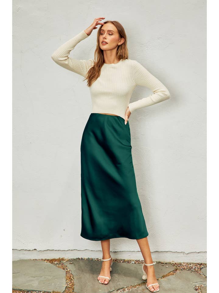 Dress Forum Going Out Pull On Maxi Skirt in Dark Green - Dark Green