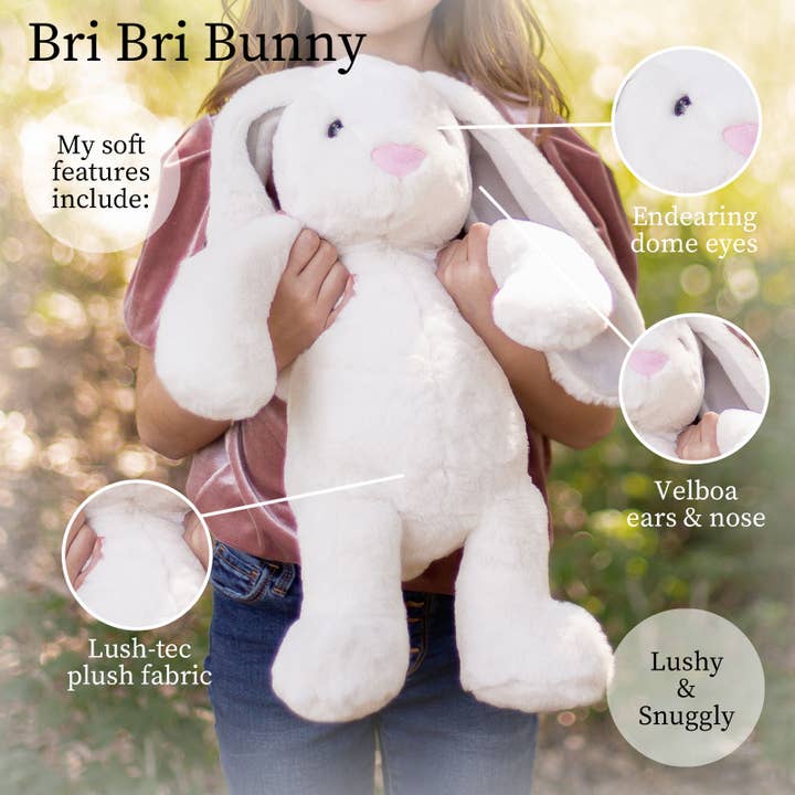 World Softest Plush Lushee 20in - Bribri Bunny Off White