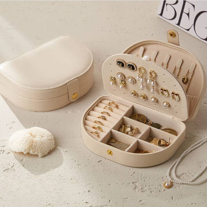 Dipped Shop Vintage Solid Color Portable Jewelry Case by Dipped Shop