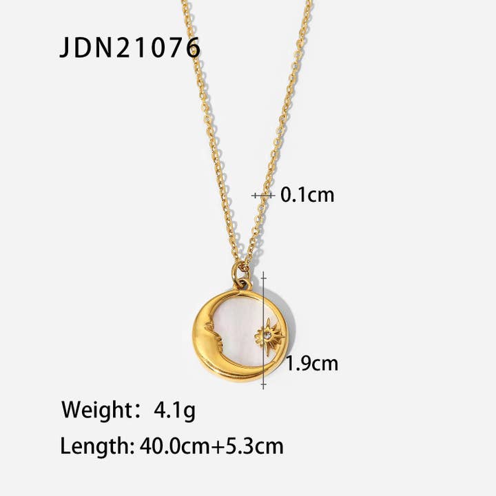 Dipped Shop Vintage Diamond Crescent Moon Necklace by Dipped Shop