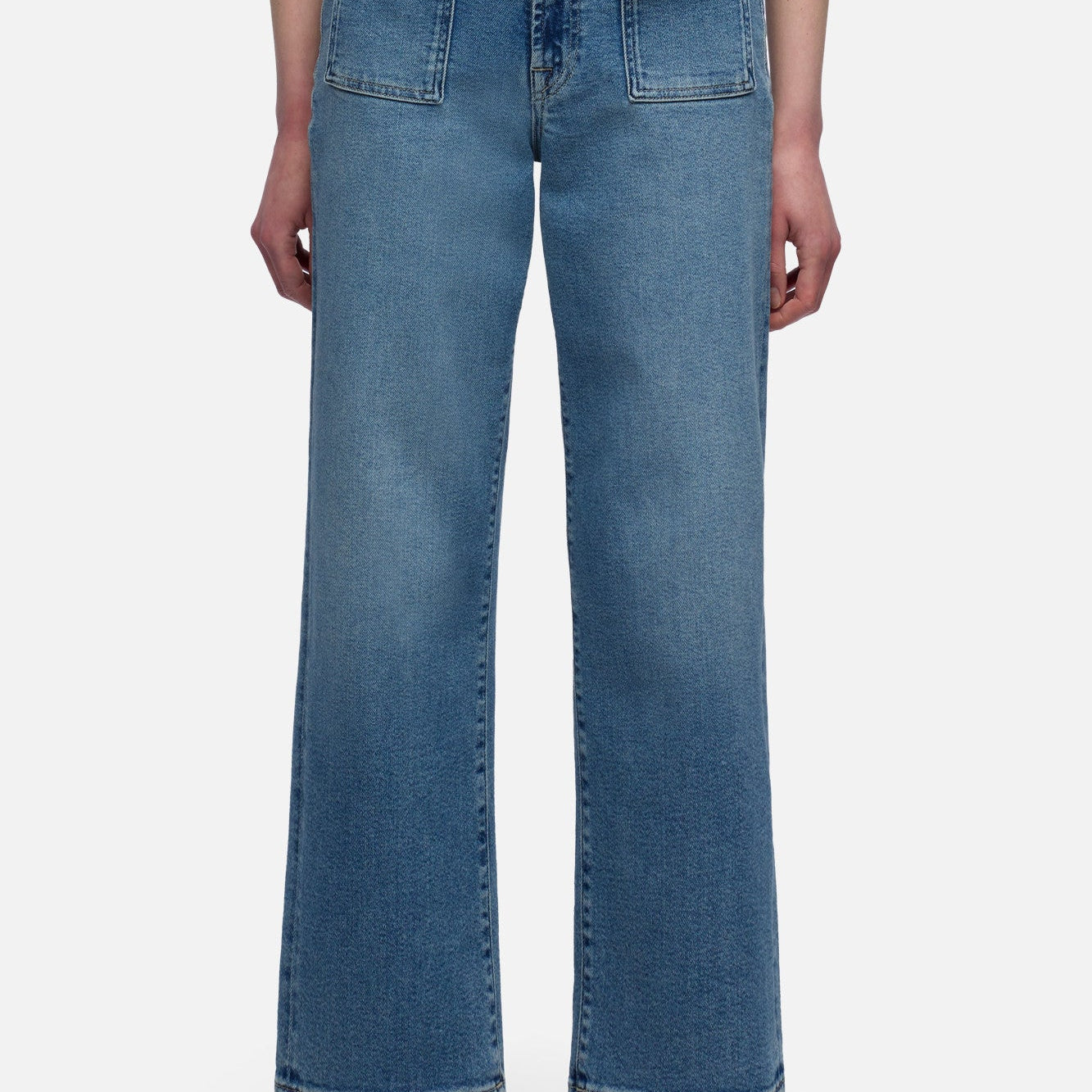 7 For All Mankind Stovepipe Straight Ankle with Patch Pocket