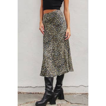 Dress Forum Wild Thoughts Bias Cut Skirt - Shadow Leopard