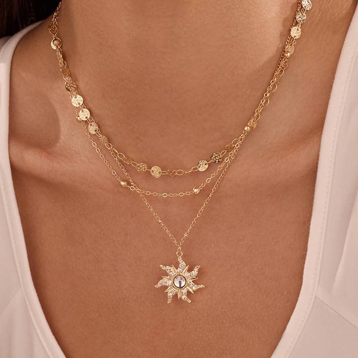 JOSSLYN by Wall to Wall 18K Stainless Steel Tarnish Free Layered Necklace | 40NK9738 by JOSSLYN by Wall to Wall