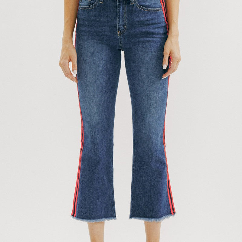 Kan Can USA High Rise Bootcut Crop Jean