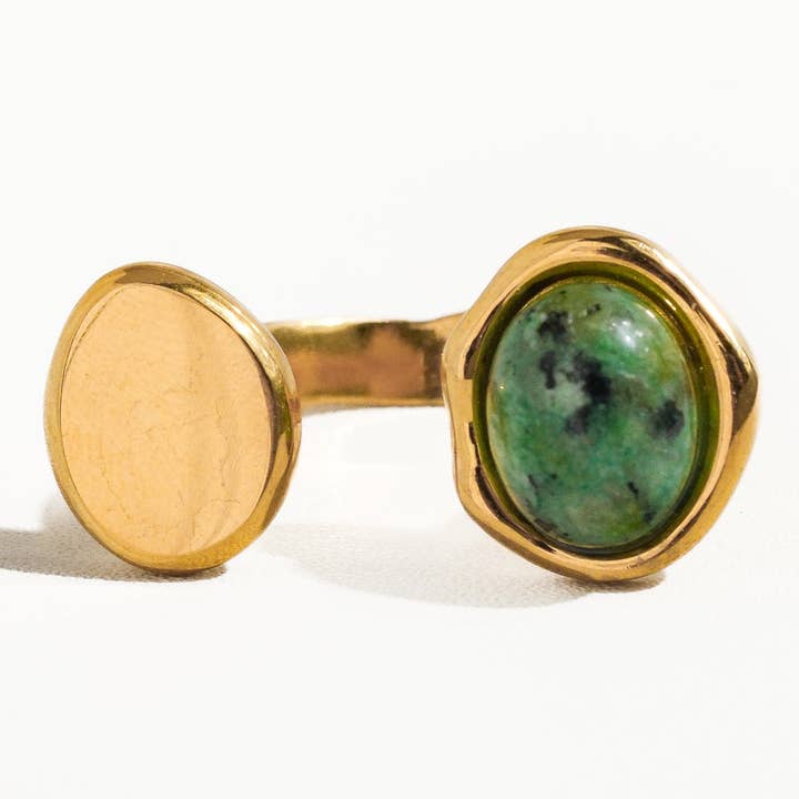Flanerie by MAIQ Orion Non-Tarnish Boho Adjustable Ring with Statement Stone