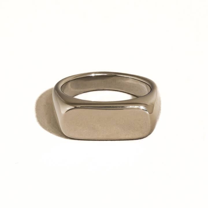 Flanerie by MAIQ Glayce 18K Gold Non-Tarnish Classic Signet Ring by Flanerie by MAIQ