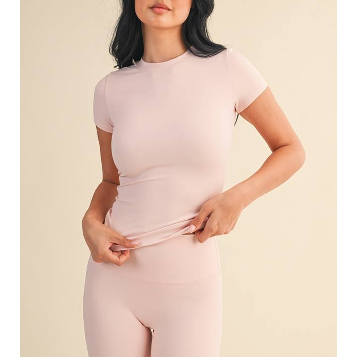 Kimberly C Performance Fitted Tee Pink