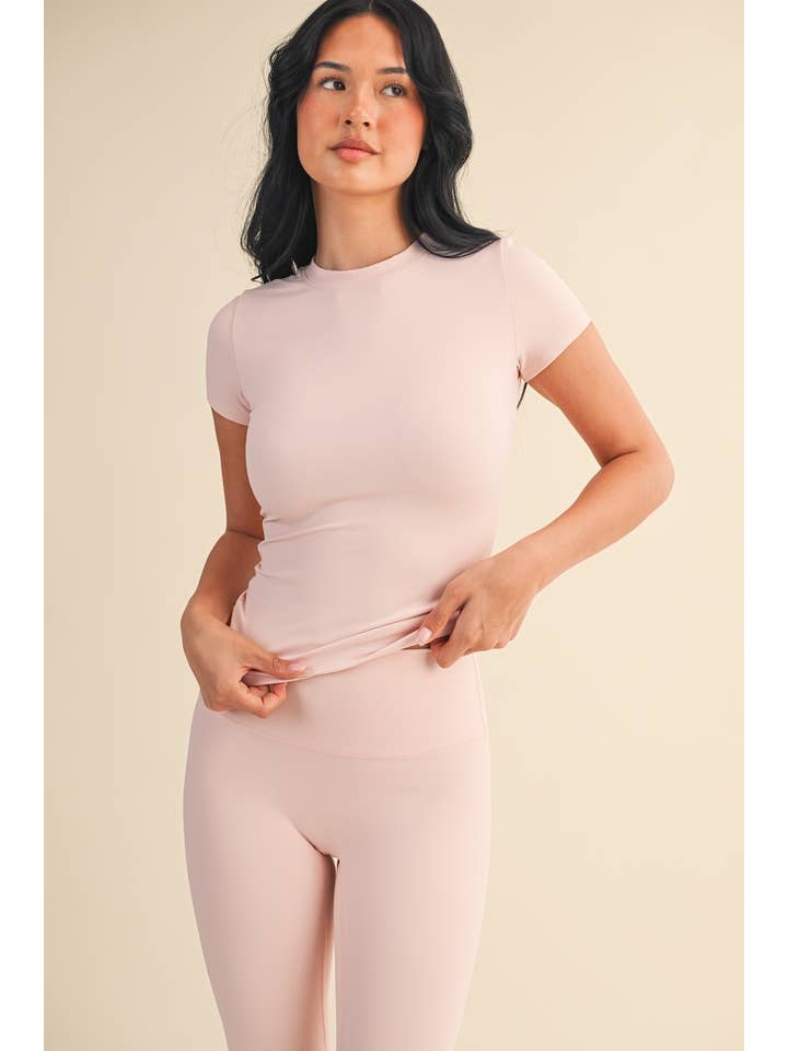 Kimberly C Performance Fitted Tee Pink