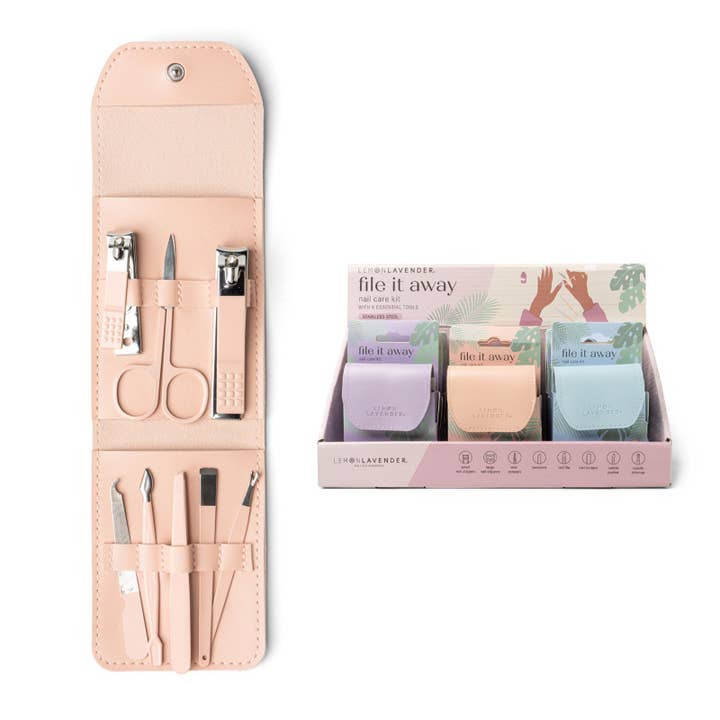 DM Merchandising Lemon Lavender File It Away Nail Care Kit