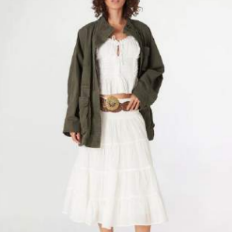 BDG Bea Skirt in White