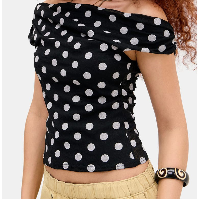 BDG Fia Spot Mesh Top