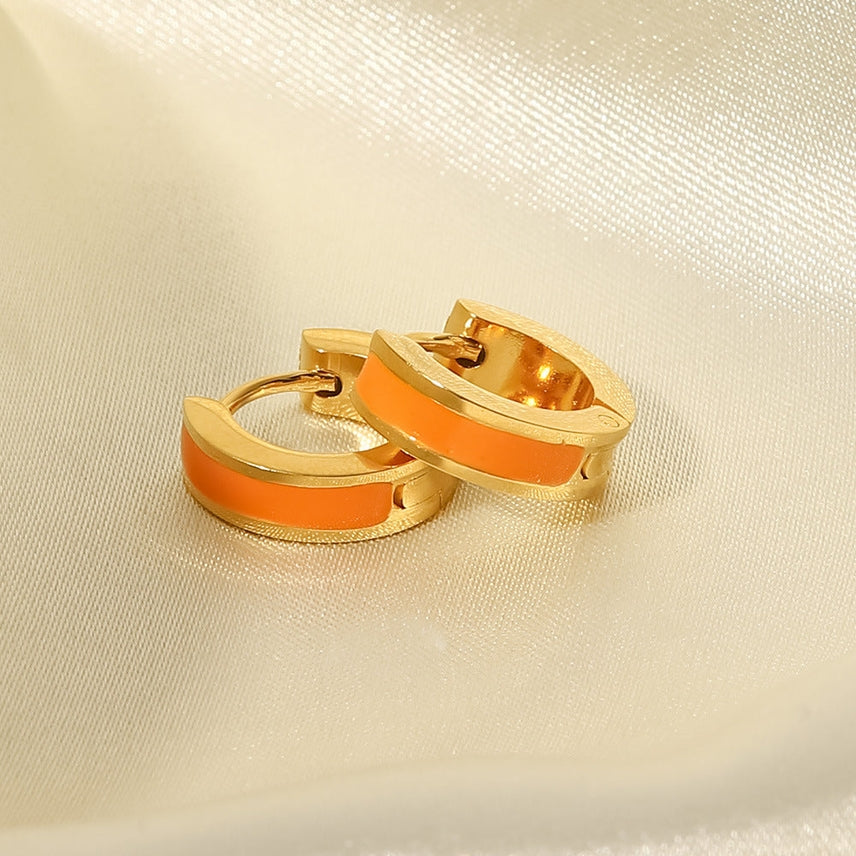 Dipped Shop Colorful Simple Circle Hoop Earrings