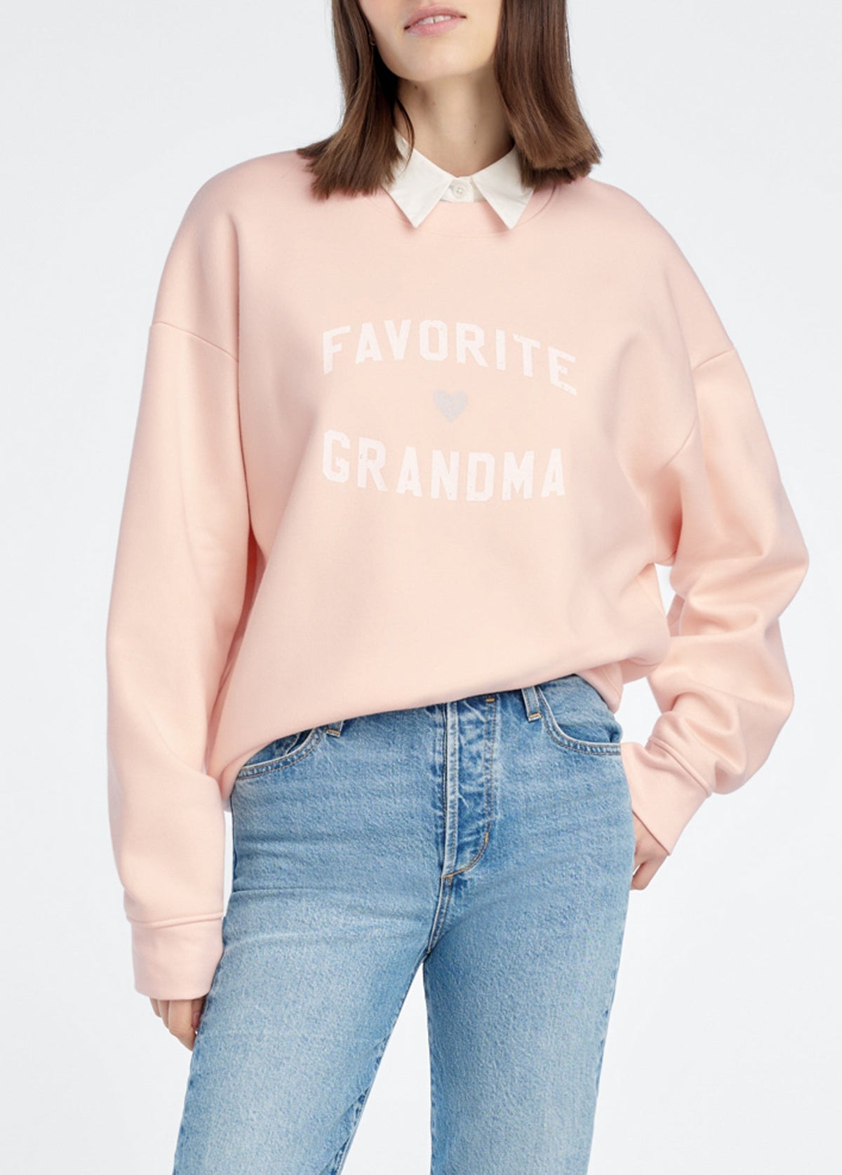 Favorite Daughter Favorite Grandma Sweatshirt Pale Pink Gardenia