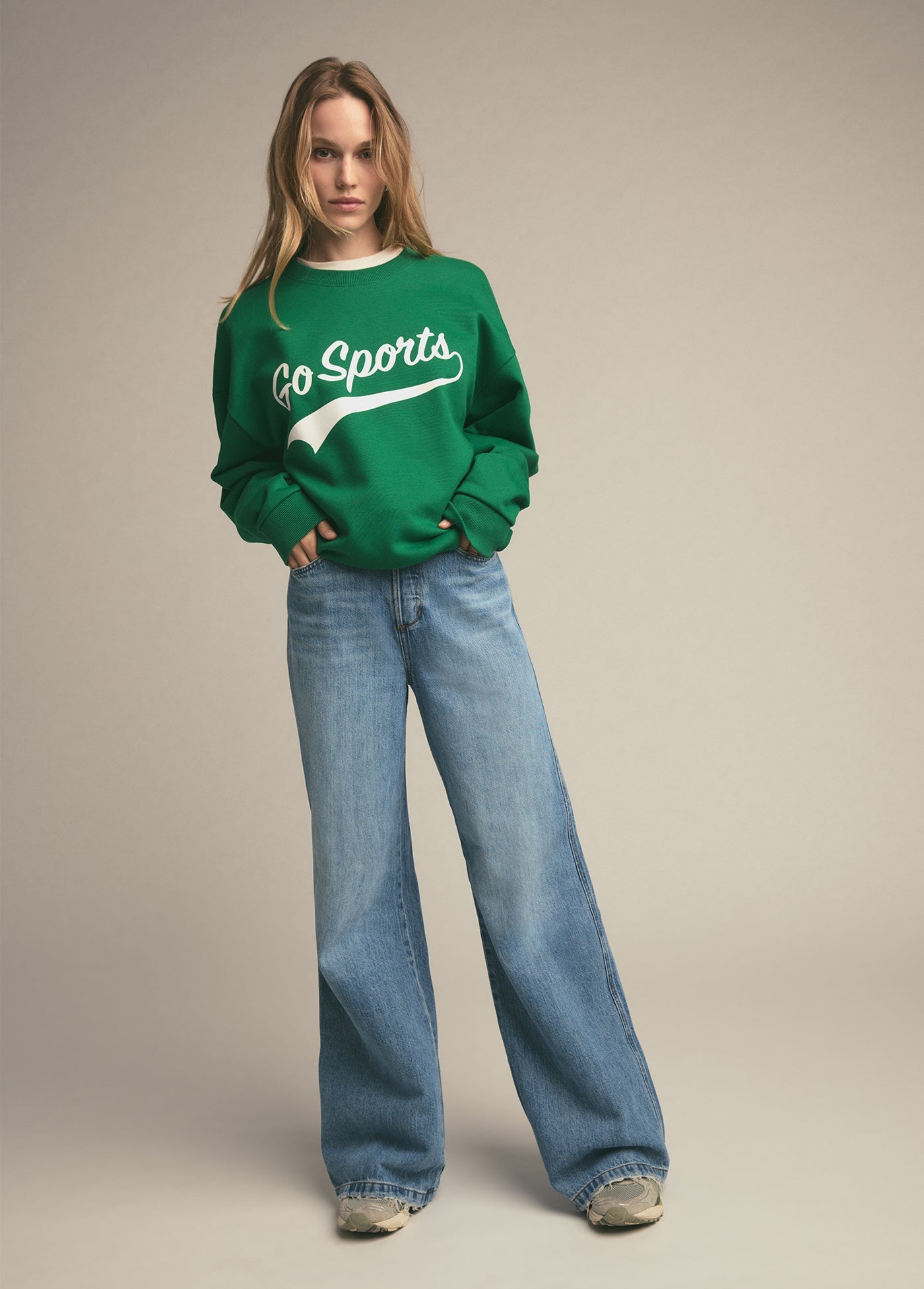 Favorite Daughter Go Sports Sweatshirt Green