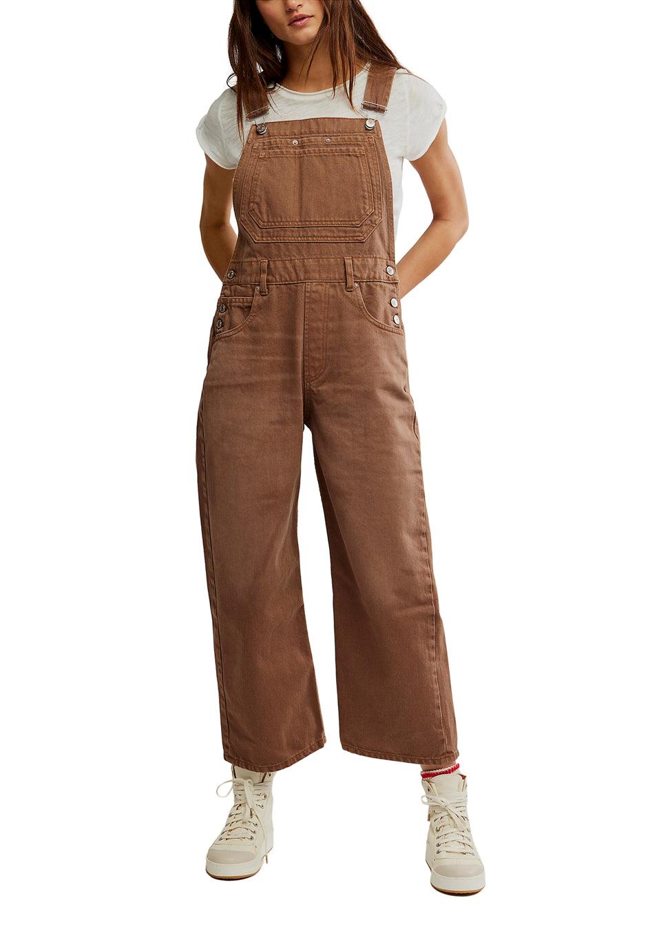 Free People Deep Trance Overall Brown Sugar