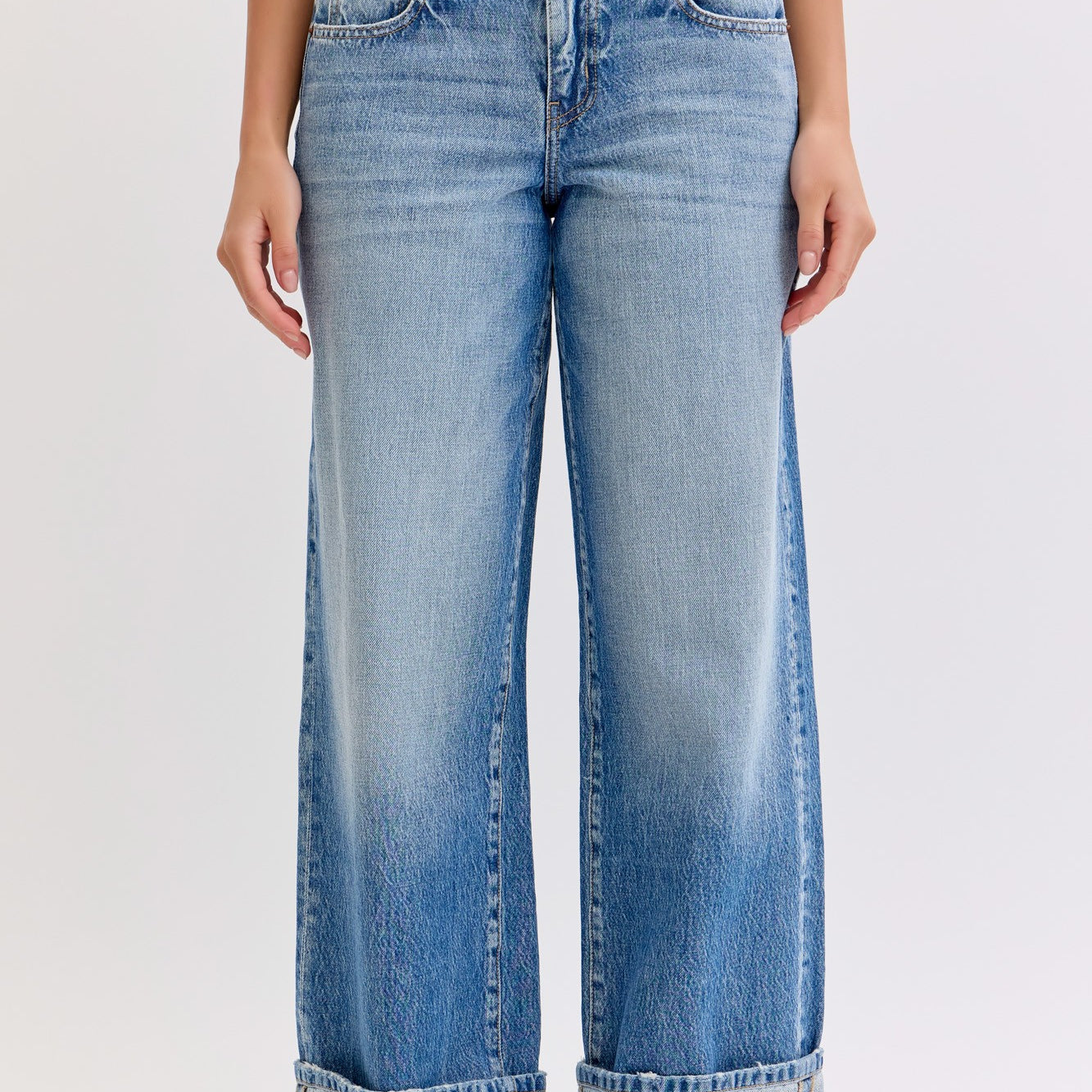 GOLDEN Demelza Low Rise Wide Leg With Cuff