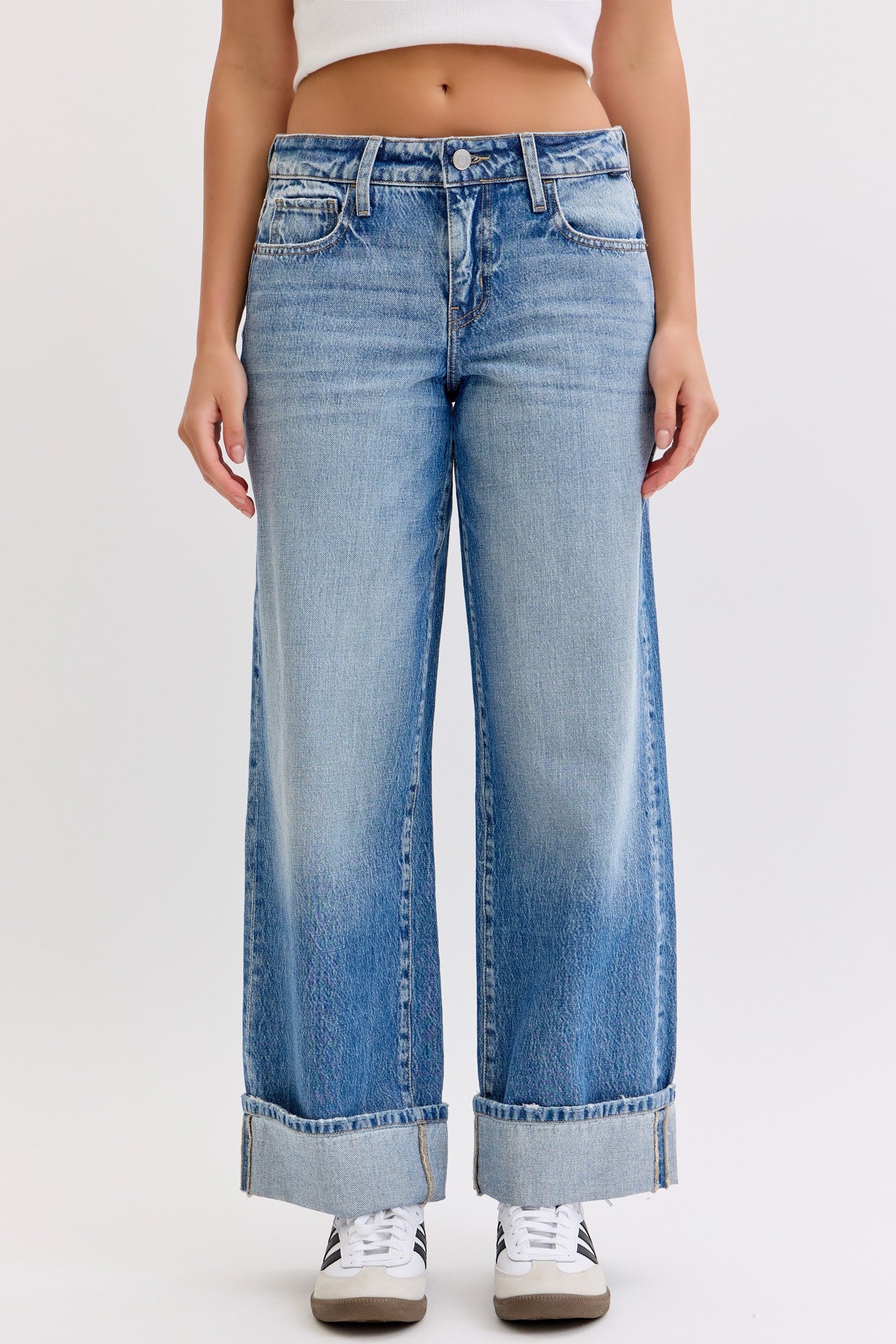 GOLDEN Demelza Low Rise Wide Leg With Cuff