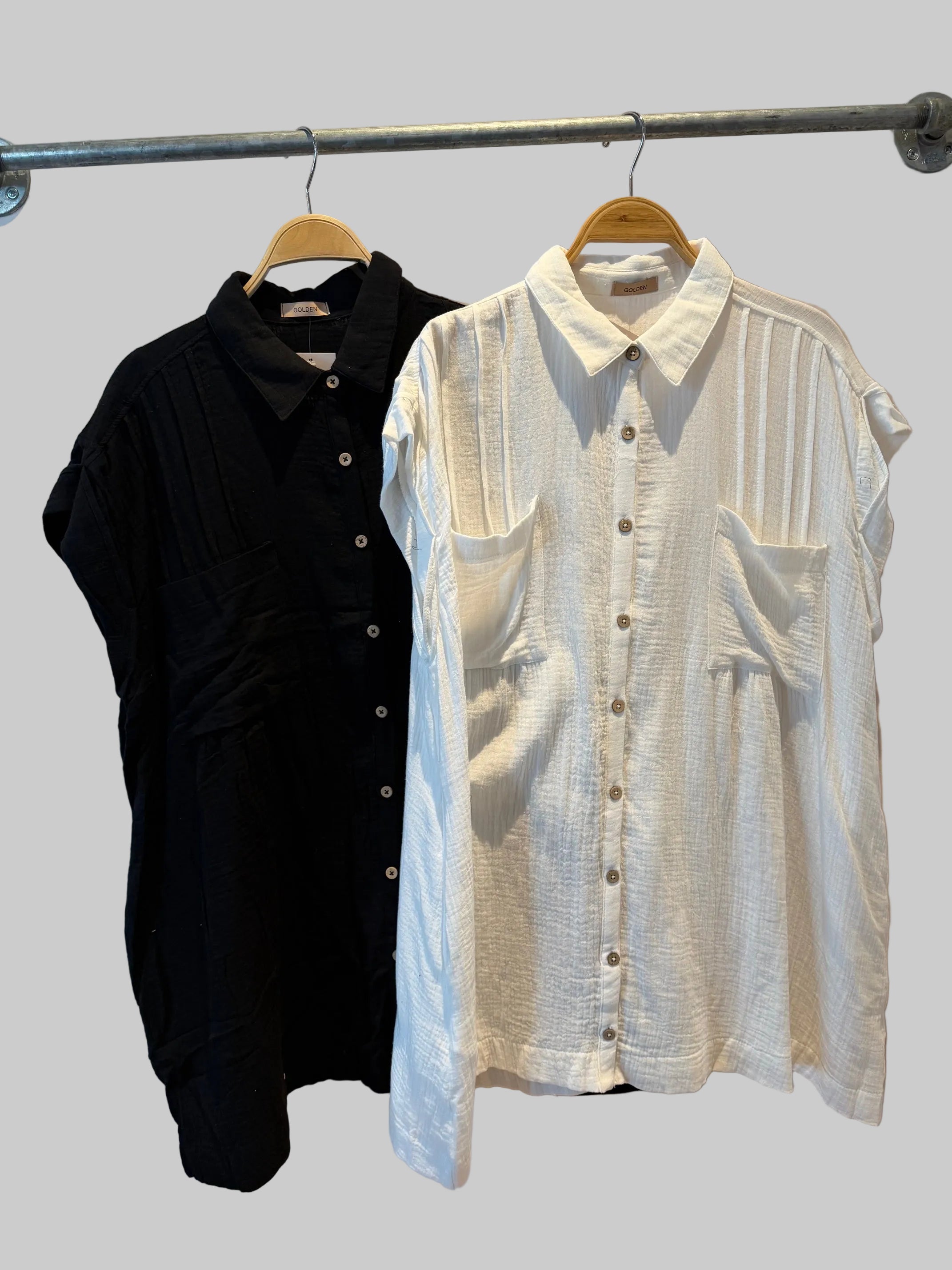 GOLDEN Fenna Woven Mini Dress