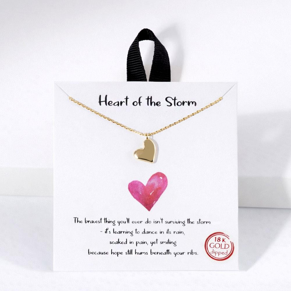 GOLDEN Heart of The Storm Necklace