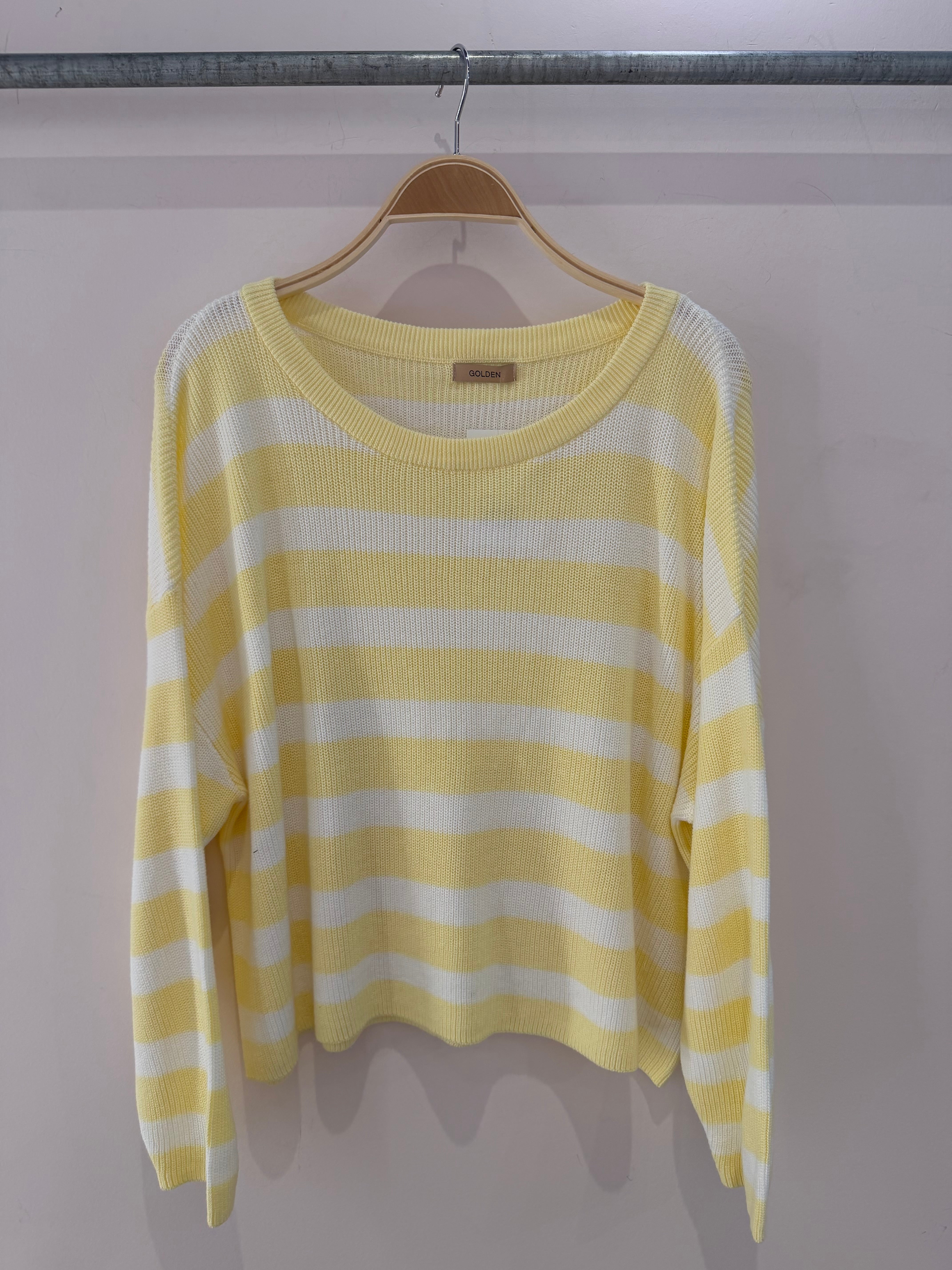 GOLDEN Lorenza Striped LS Top