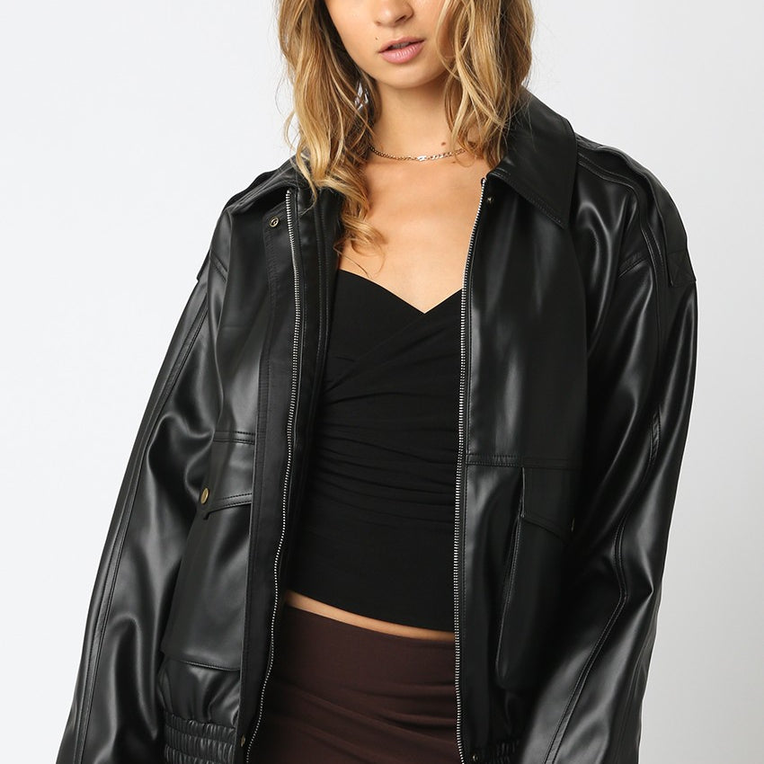 GOLDEN Nerissa Vegan Leather Jacket