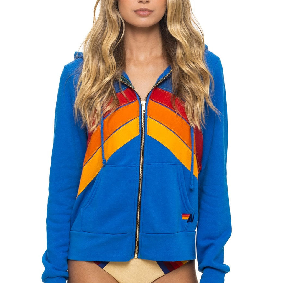 Aviator Nation Mountain Stitch Chevron Zip Hoodie Relaxed by Aviator Nation