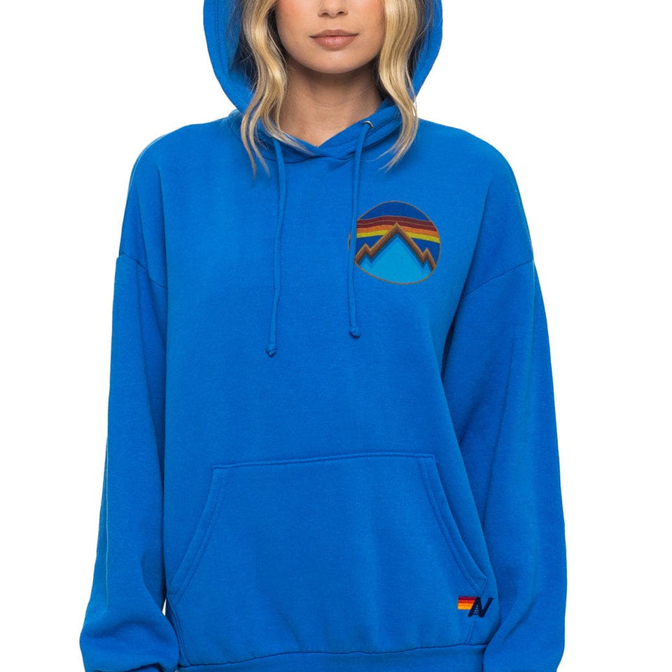 Aviator Nation All Season Circle Pullover Hoodie Relaxed Adventure Blue