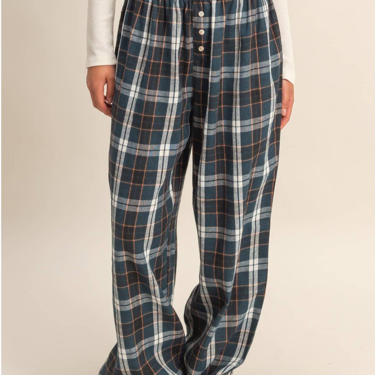 HYFVE Flannel Wide Leg Lounge Pants by HYFVE
