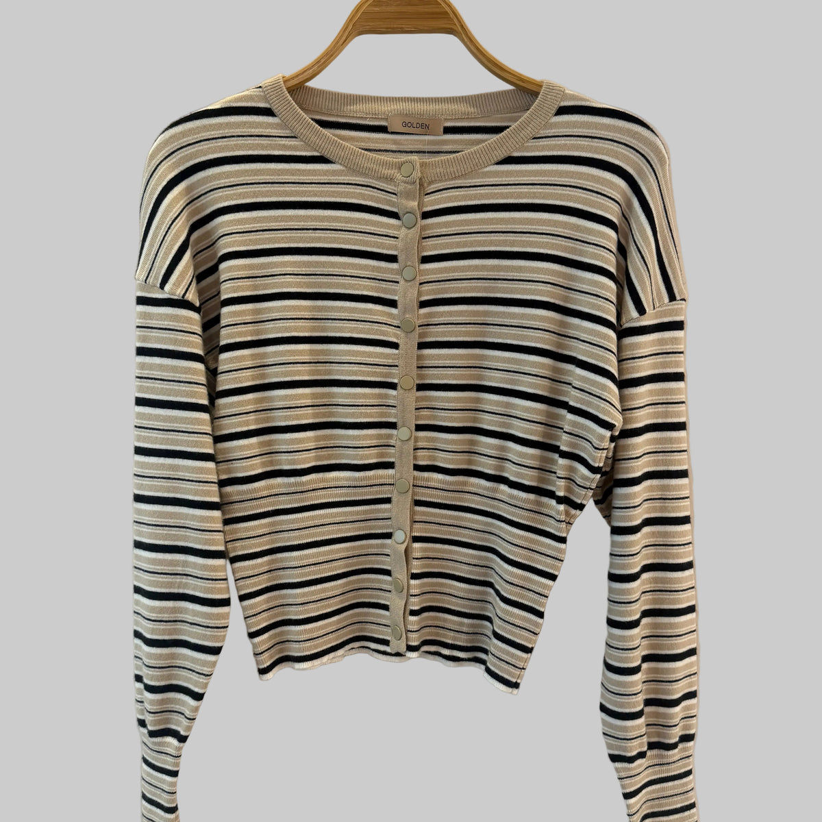 Golden Veronica Striped Cardigan by GOLDEN