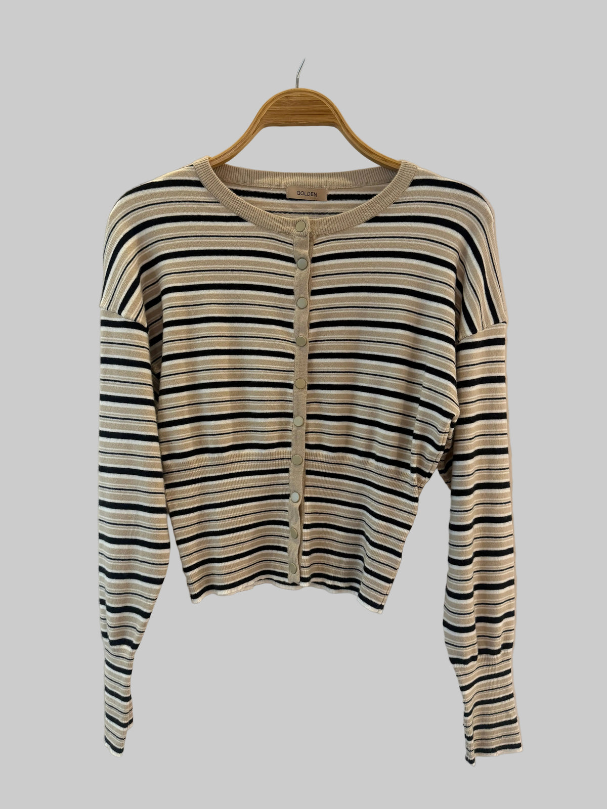 Golden Veronica Striped Cardigan by GOLDEN